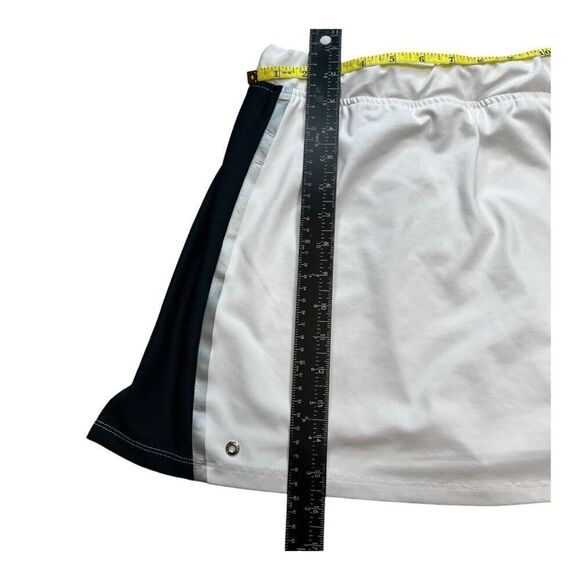 Tail Women's Flat Front Colorblock Golf Mini A-Line Skort Skirt White Navy Large - Picture 3 of 7